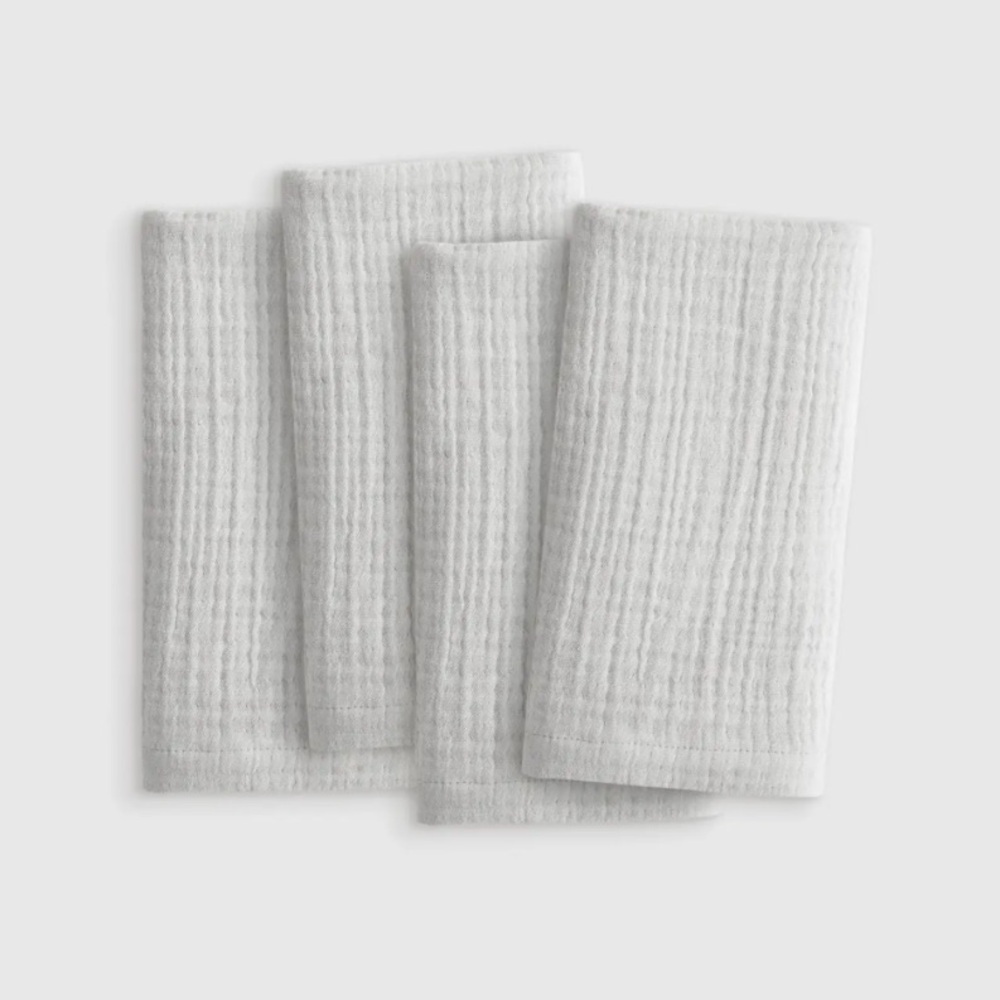 NWOT QUINCE Organic Airy Gauze Napkins Set Of 4 Fog Grey 3503